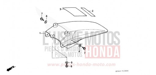 REAR FENDER CR80RF de 1985